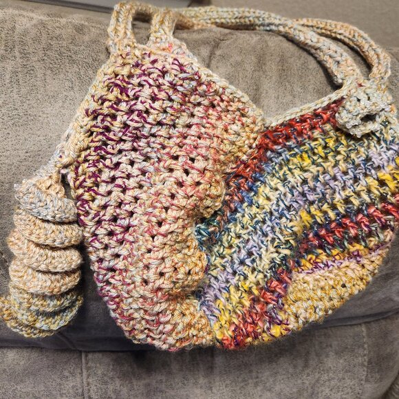 Free form handmade purse. 11x9, geometrical shape. - Picture 1 of 3